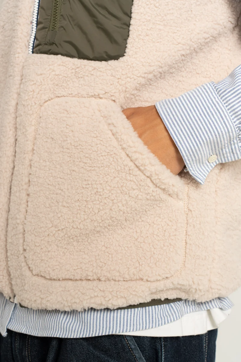Gilet sans manches réversible fourré