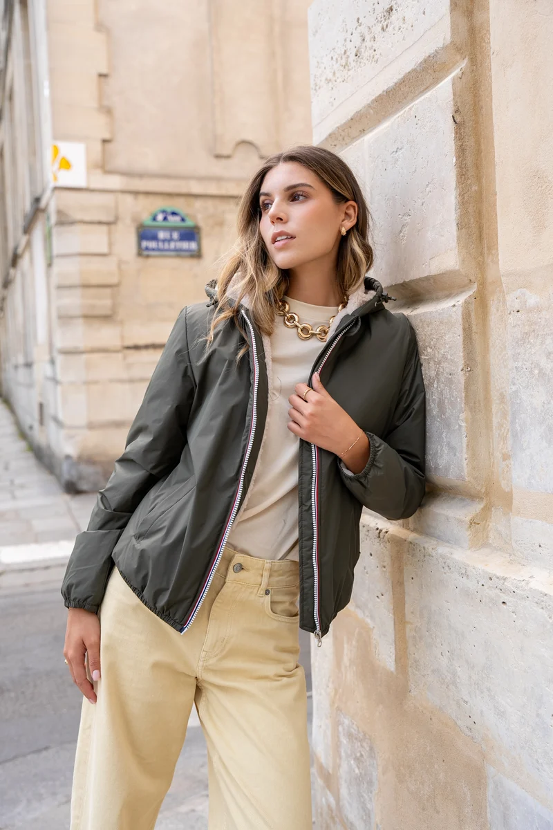 Imperméable fourré court (écru)