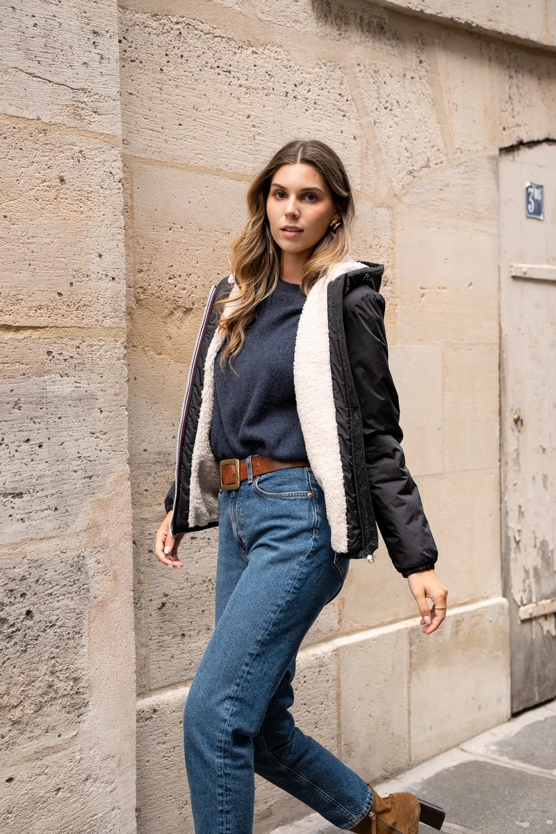 Imperméable fourré court (écru)
