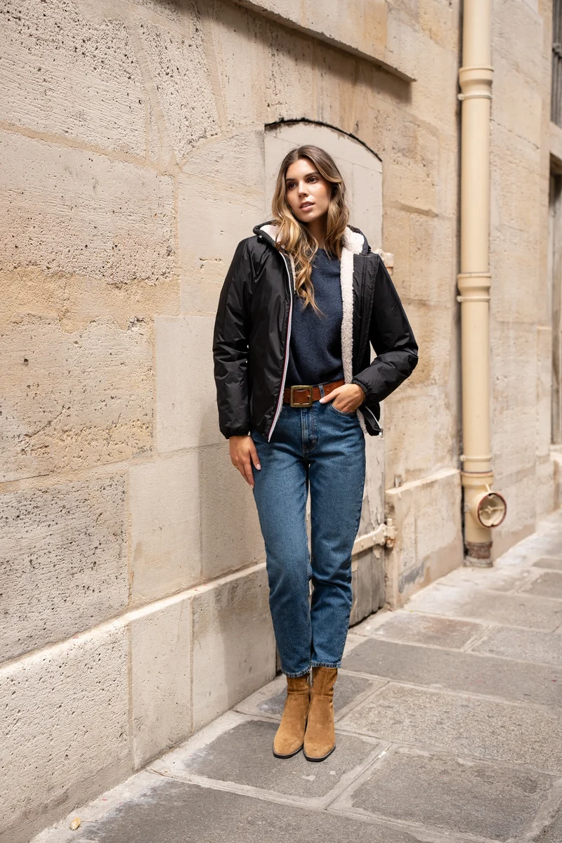 Imperméable fourré court (écru)