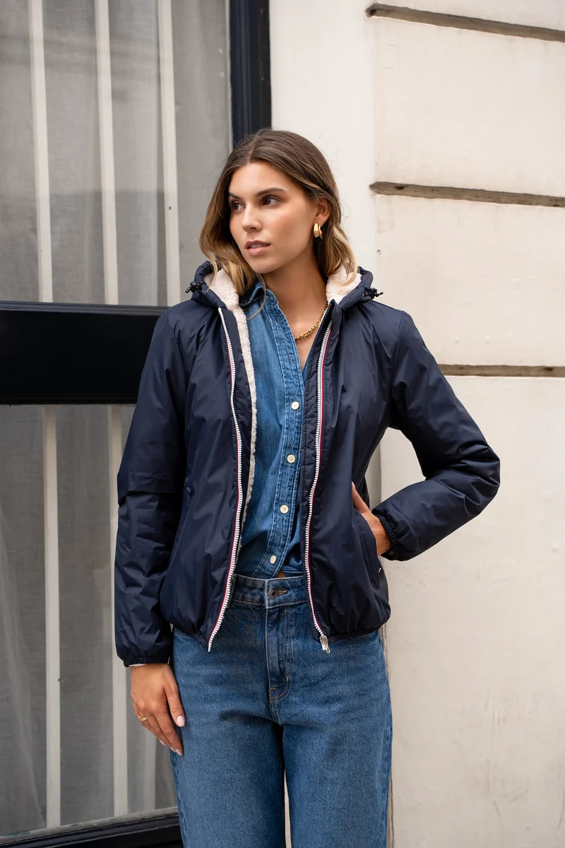 Imperméable fourré court (écru)
