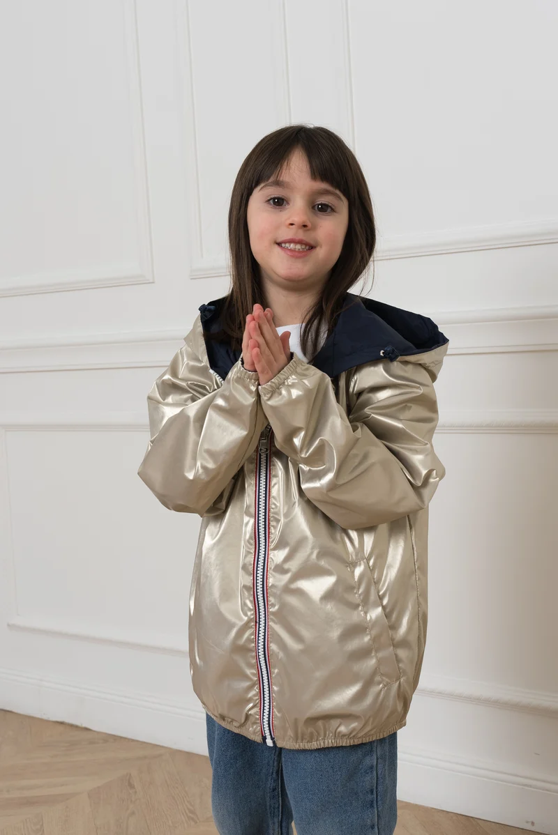 Imperméable réversible (couleur/or)