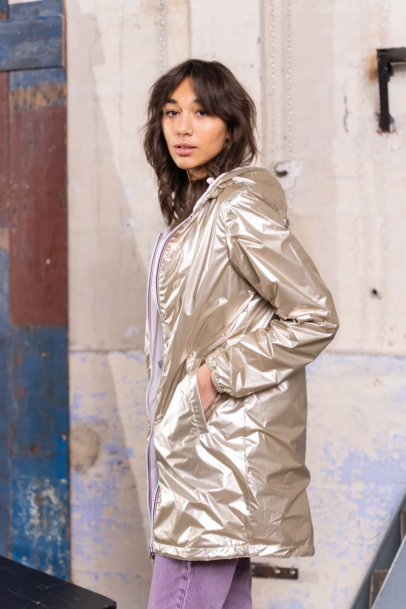 Coupe-vent imperméable réversible long