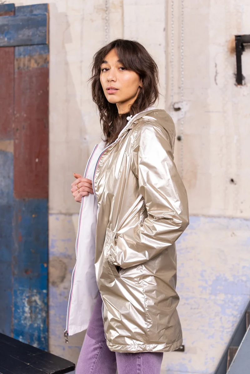 Coupe-vent imperméable réversible long