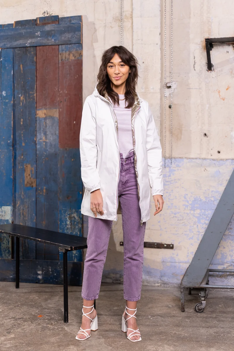Coupe-vent imperméable réversible long