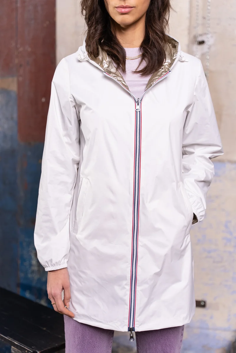 Coupe-vent imperméable réversible long