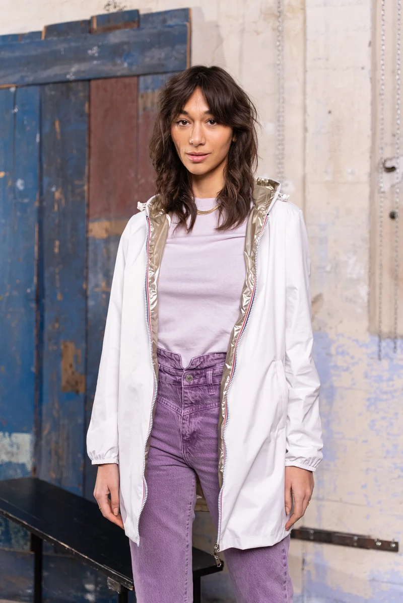 Coupe-vent imperméable réversible long
