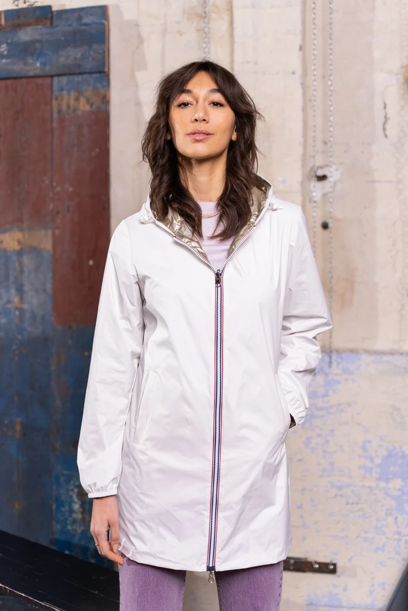 Coupe-vent imperméable réversible long