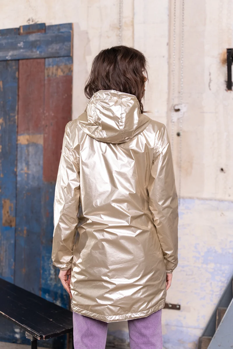 Coupe-vent imperméable réversible long