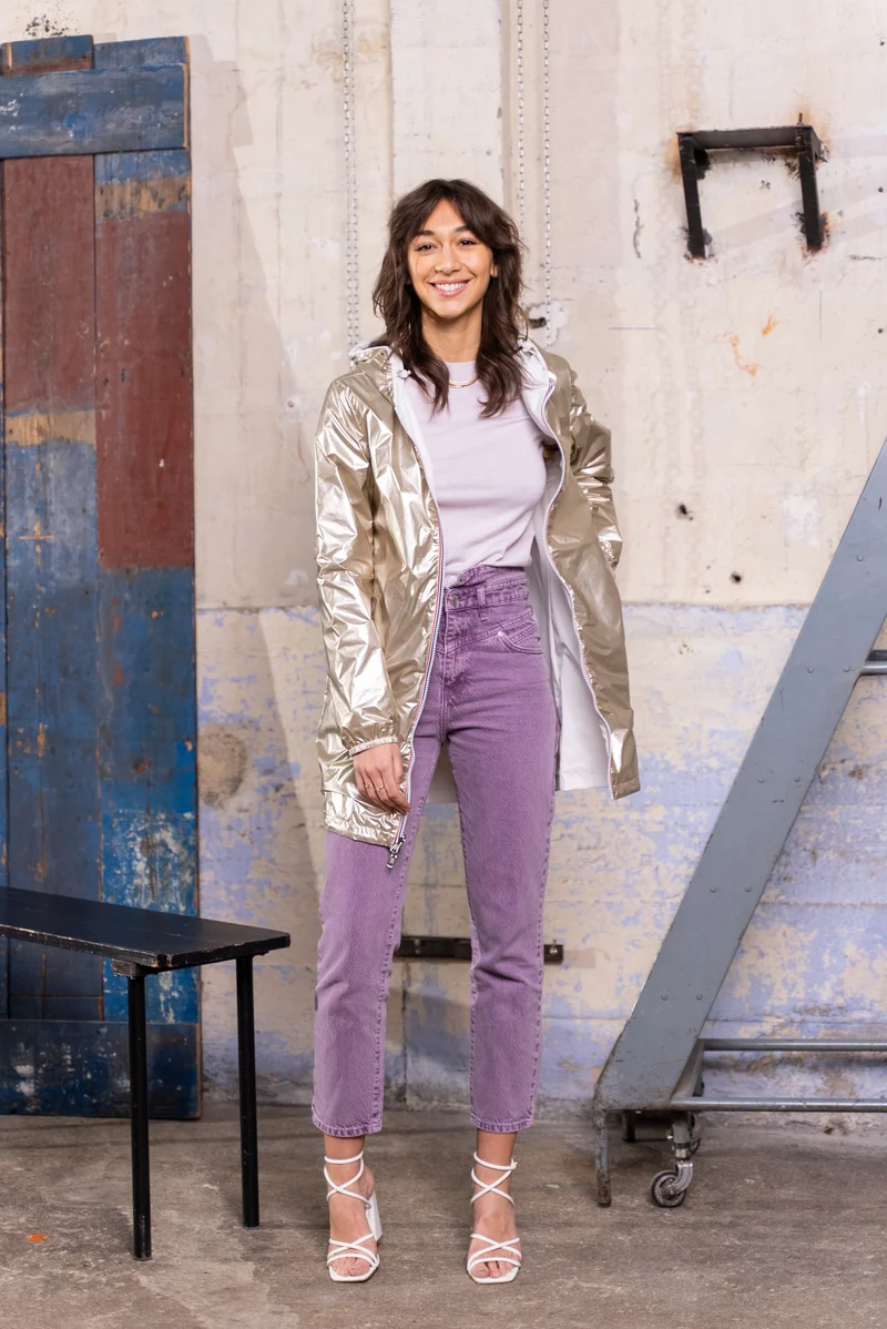 Coupe-vent imperméable réversible long