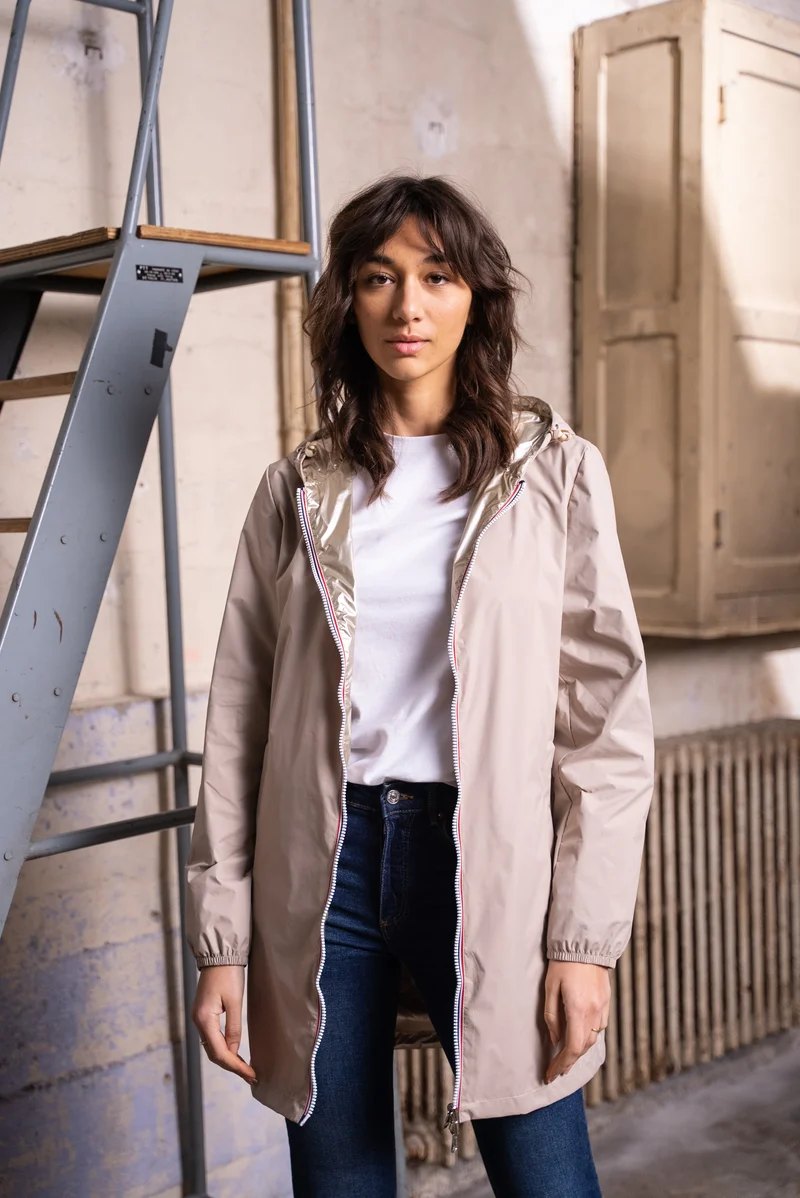 Coupe-vent imperméable réversible long