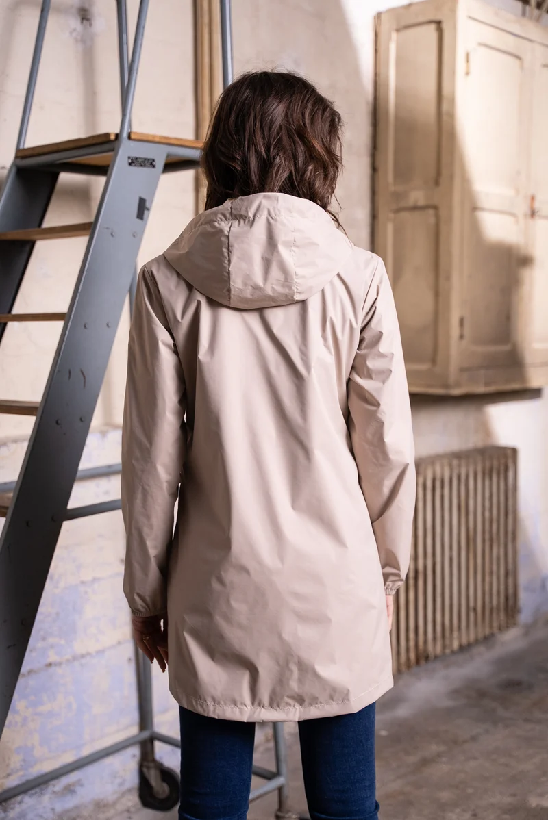 Coupe-vent imperméable réversible long