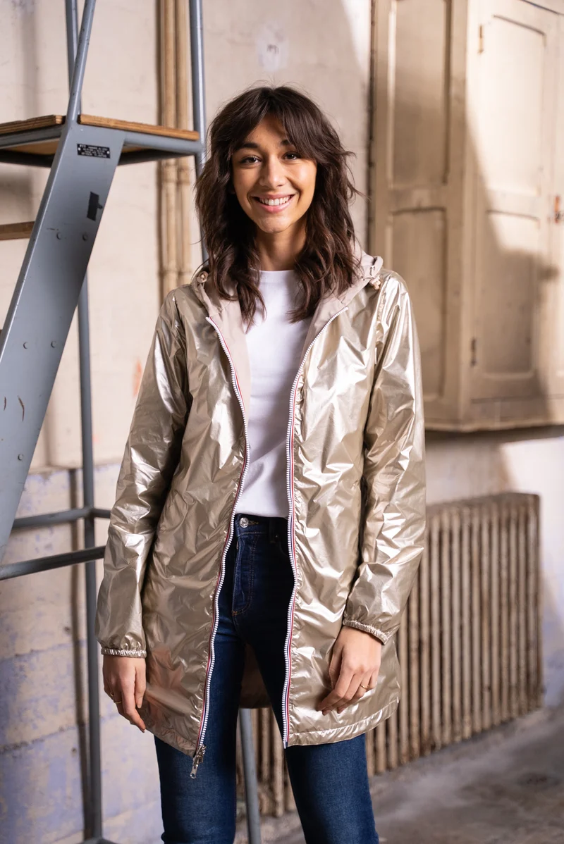 Coupe-vent imperméable réversible long