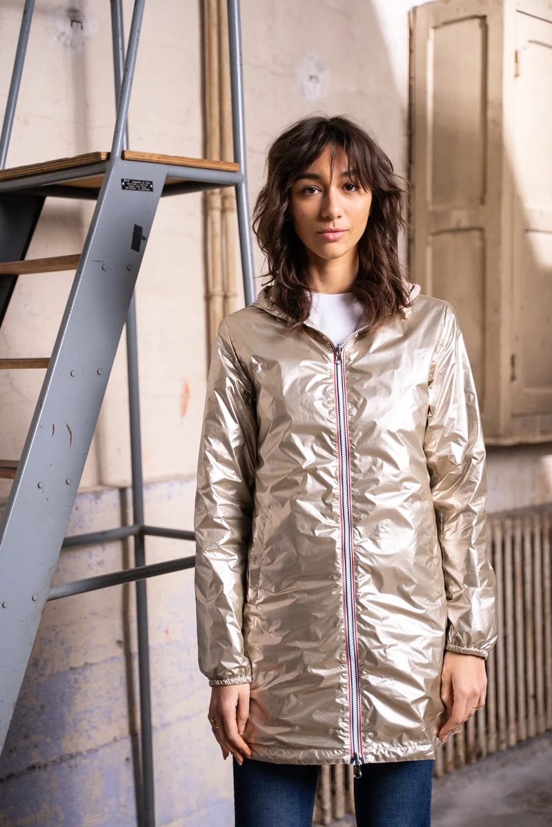 Coupe-vent imperméable réversible long