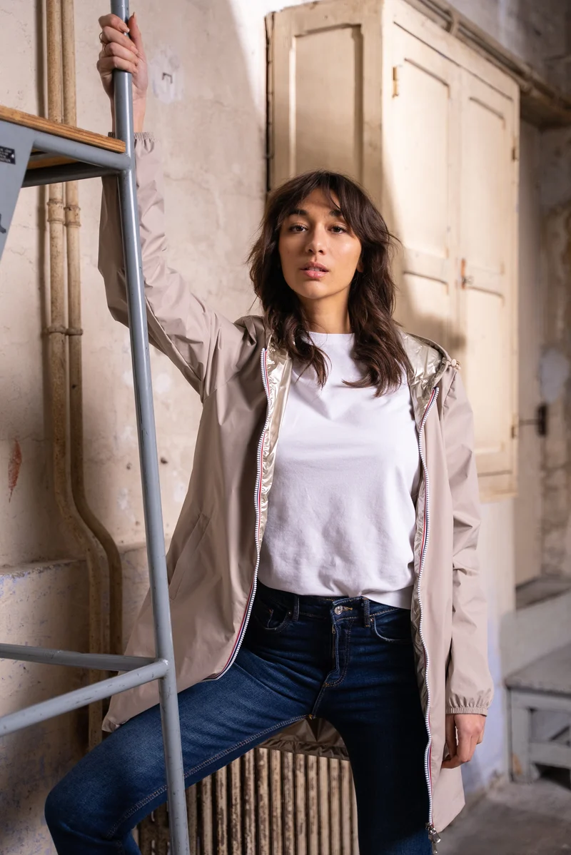 Coupe-vent imperméable réversible long