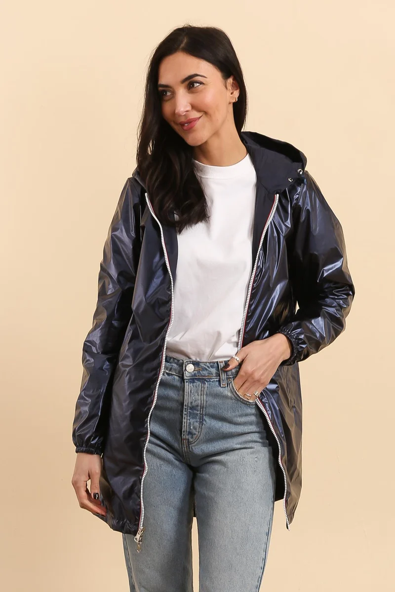 Coupe-vent imperméable réversible long