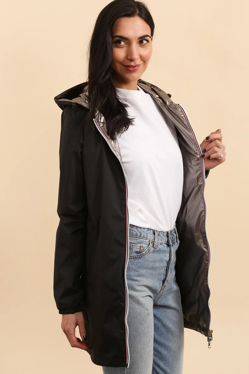 Coupe-vent imperméable réversible long