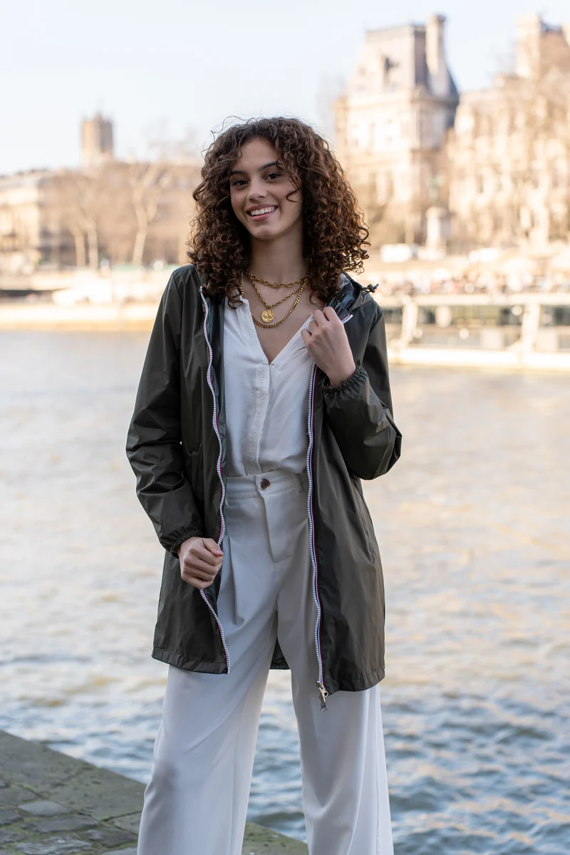 Coupe-vent imperméable réversible long