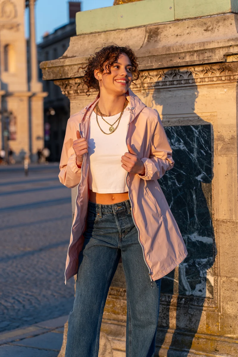Coupe-vent imperméable réversible long