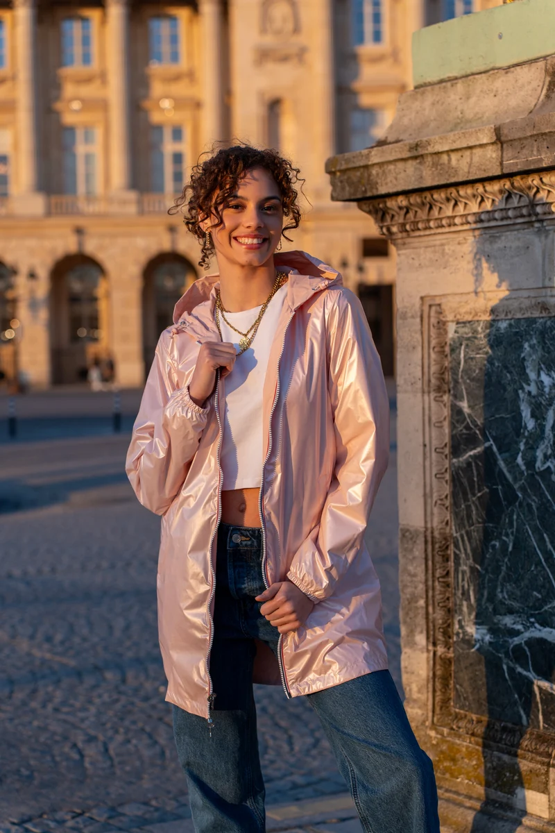 Coupe-vent imperméable réversible long