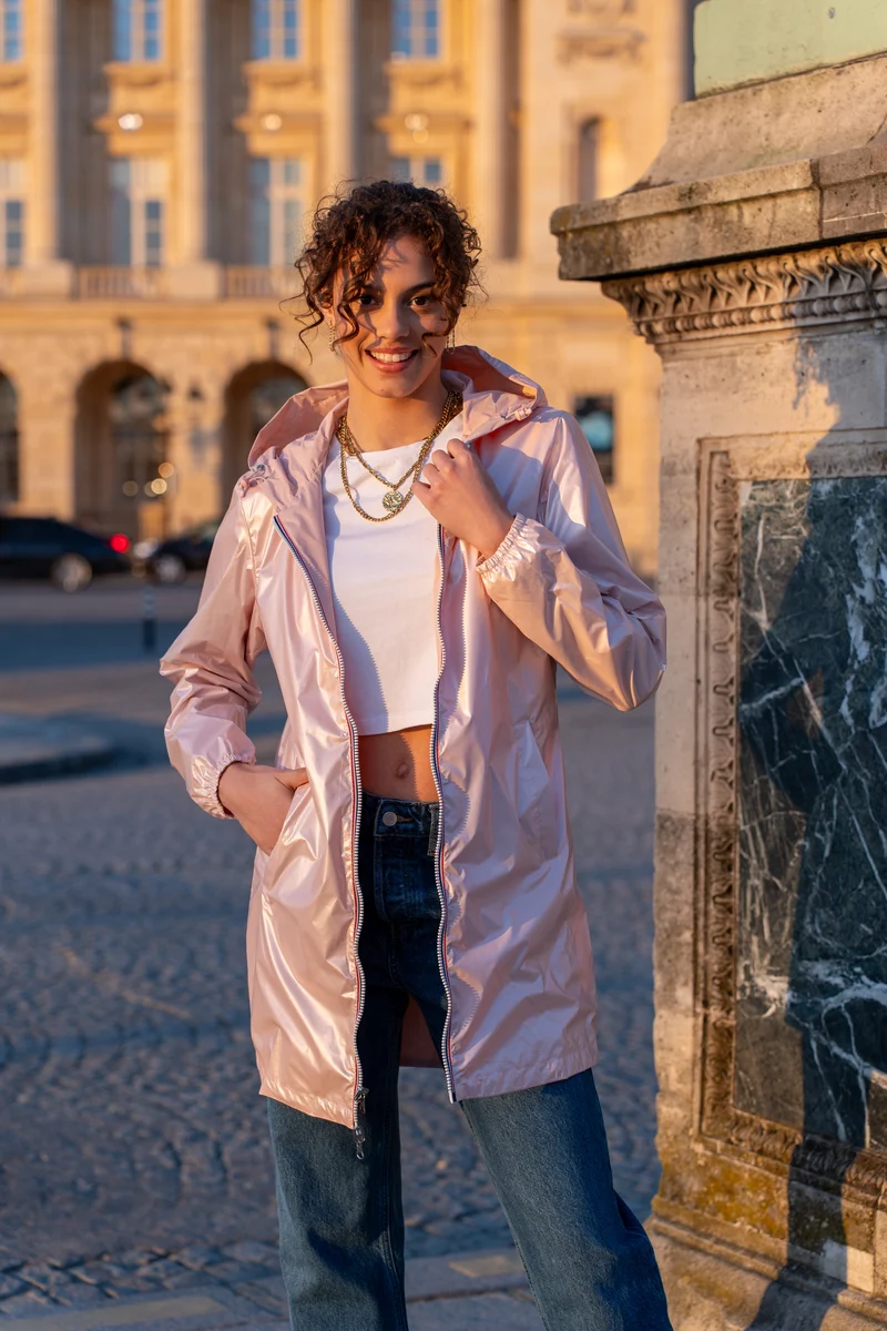 Coupe-vent imperméable réversible long