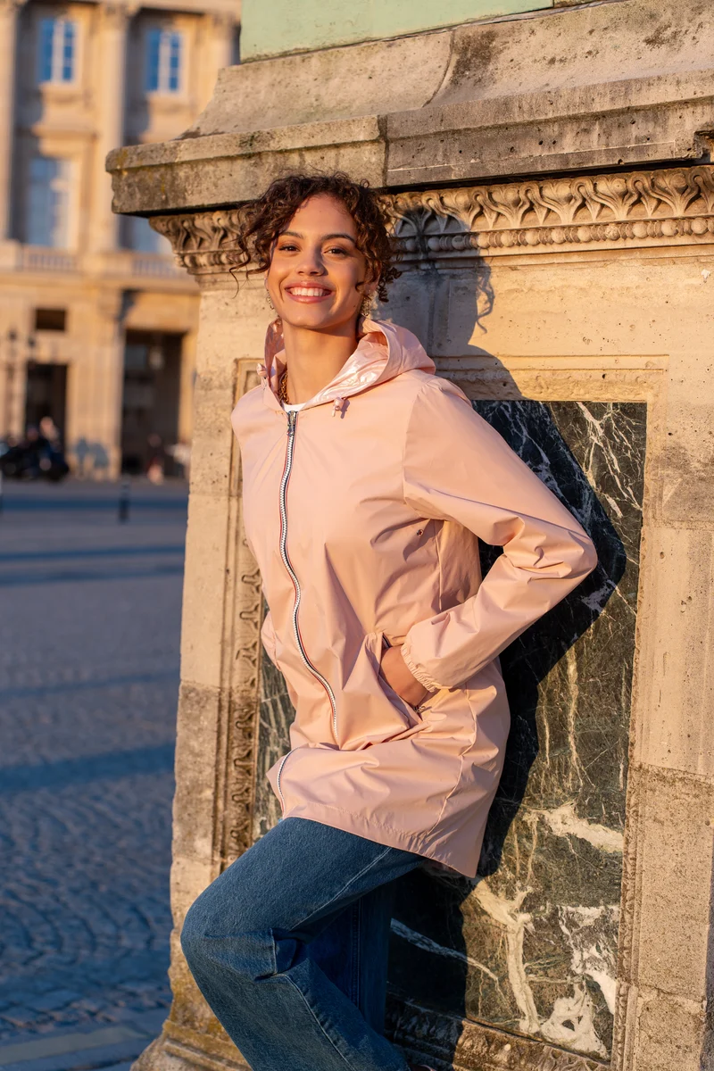 Coupe-vent imperméable réversible long