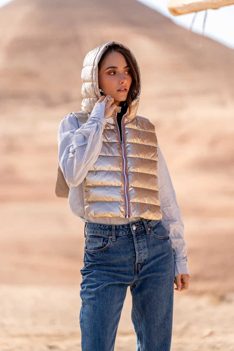 Capuche amovible réversible