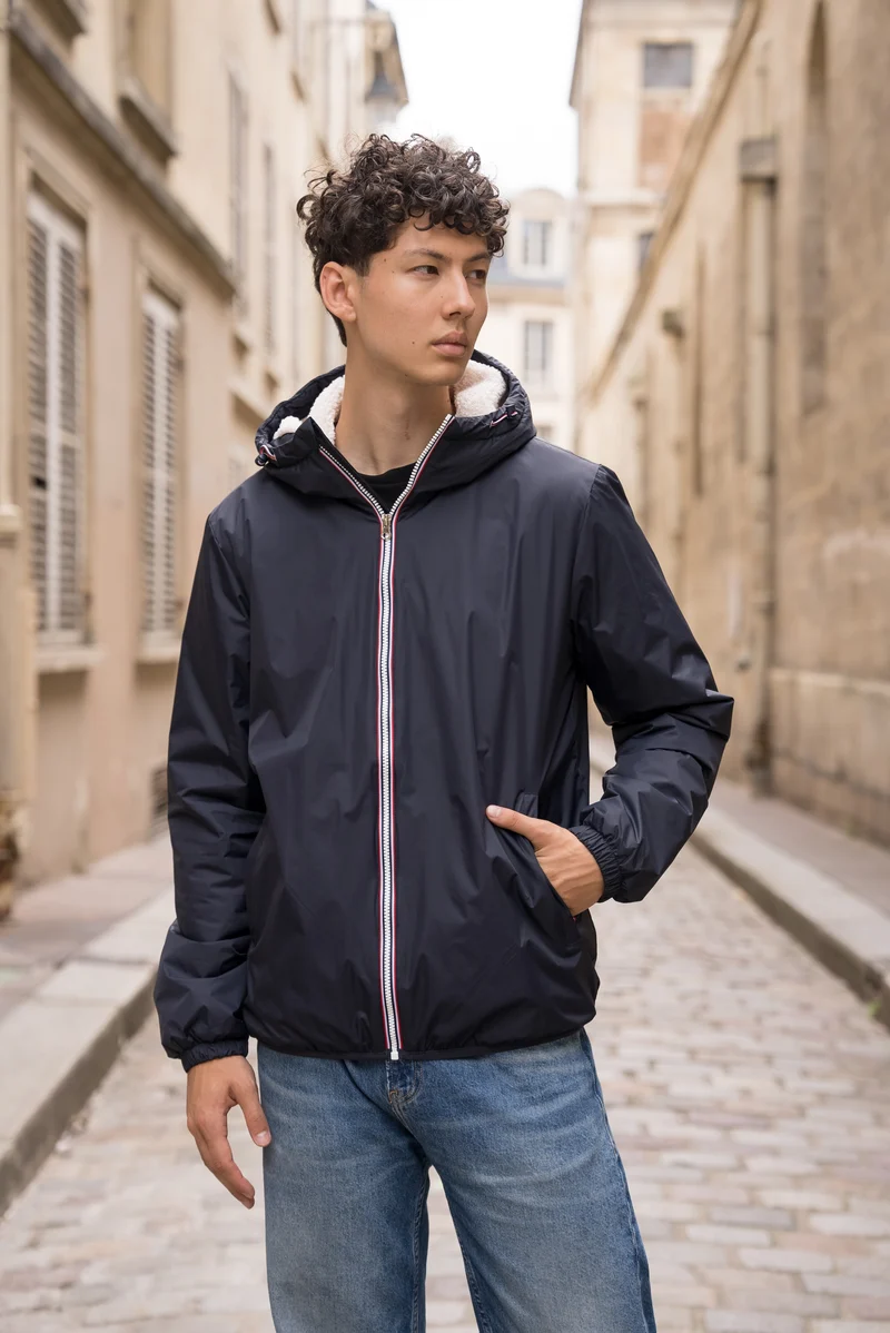Imperméable fourré court (blanc)