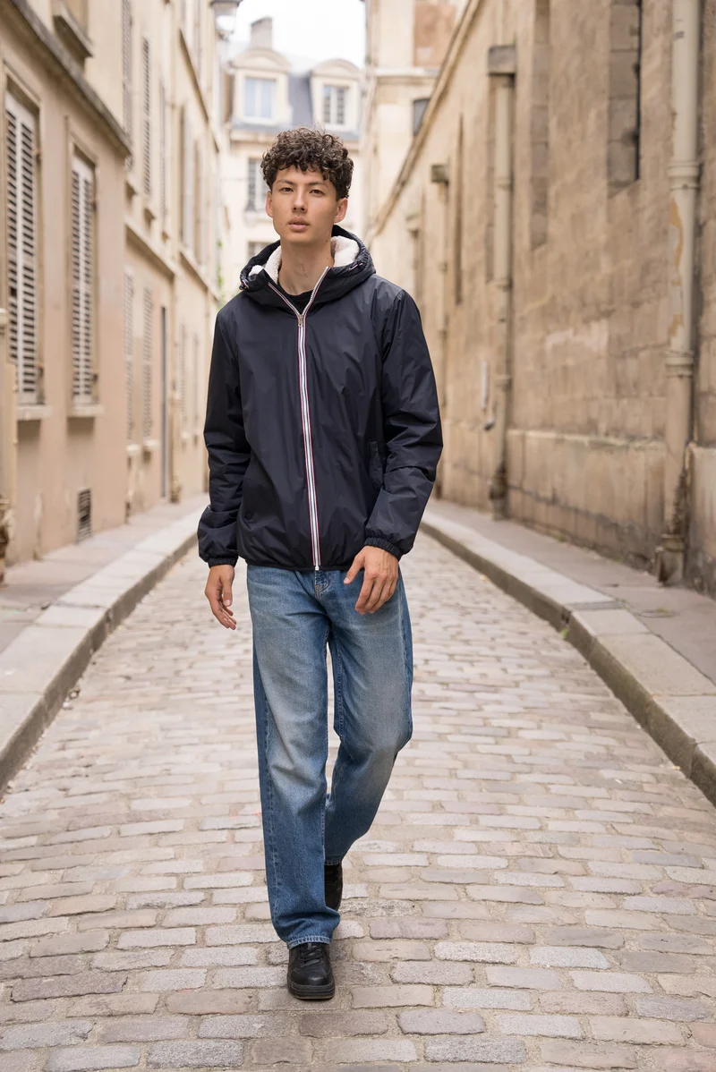 Imperméable fourré court (blanc)