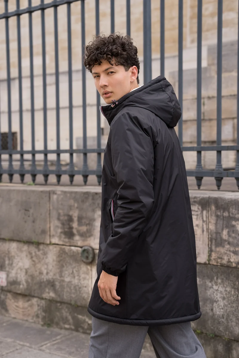 Imperméable fourré long (blanc)