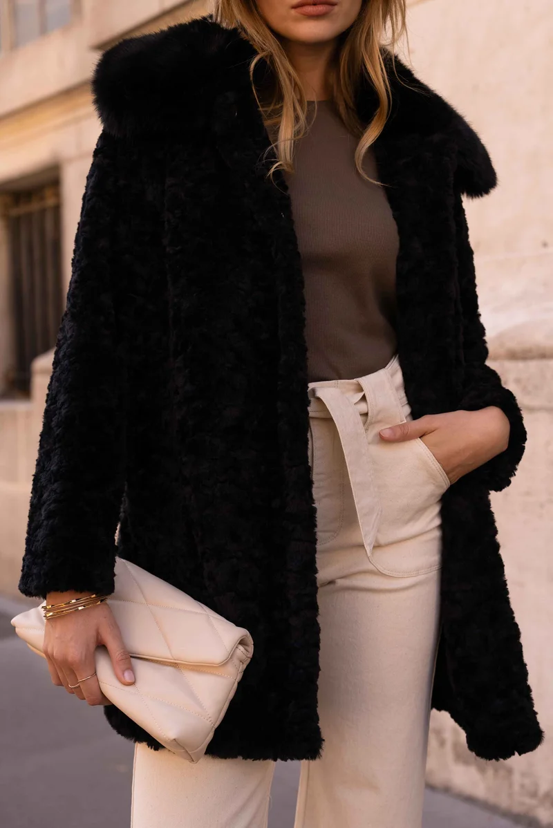 Manteau en fausse fourrure