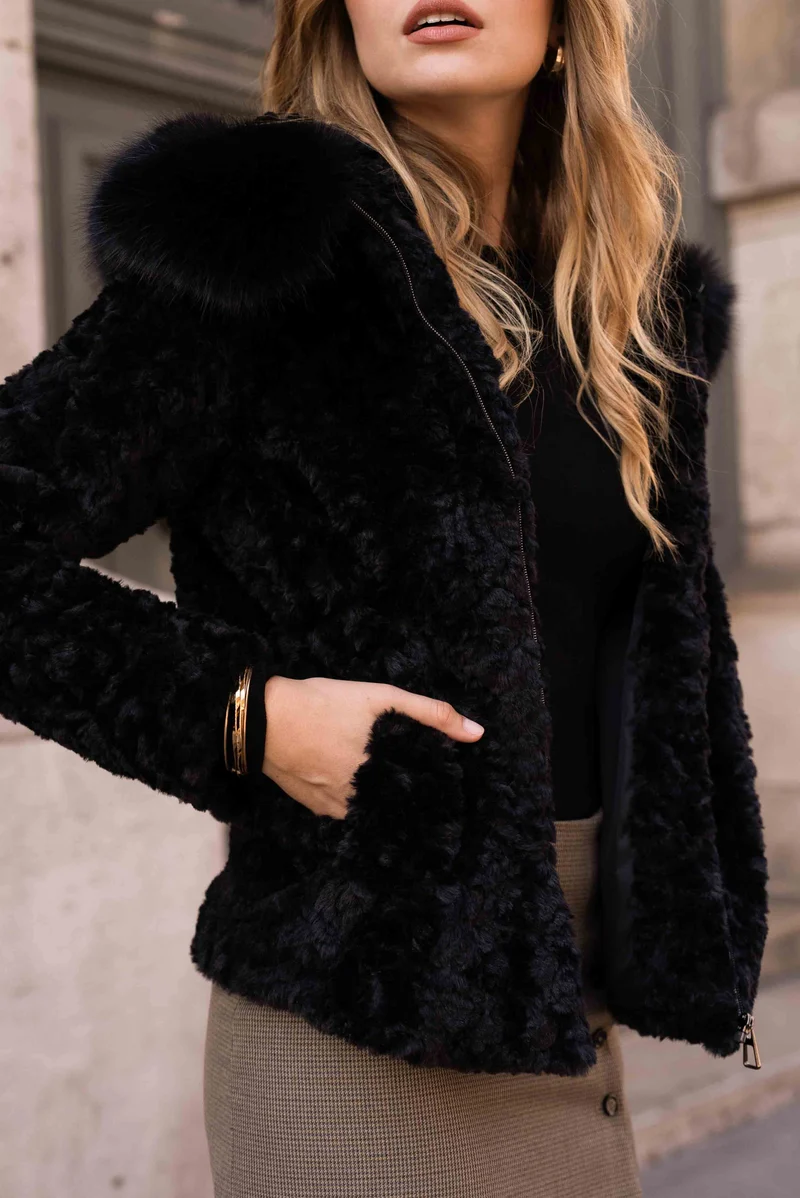 Veste en fausse fourrure
