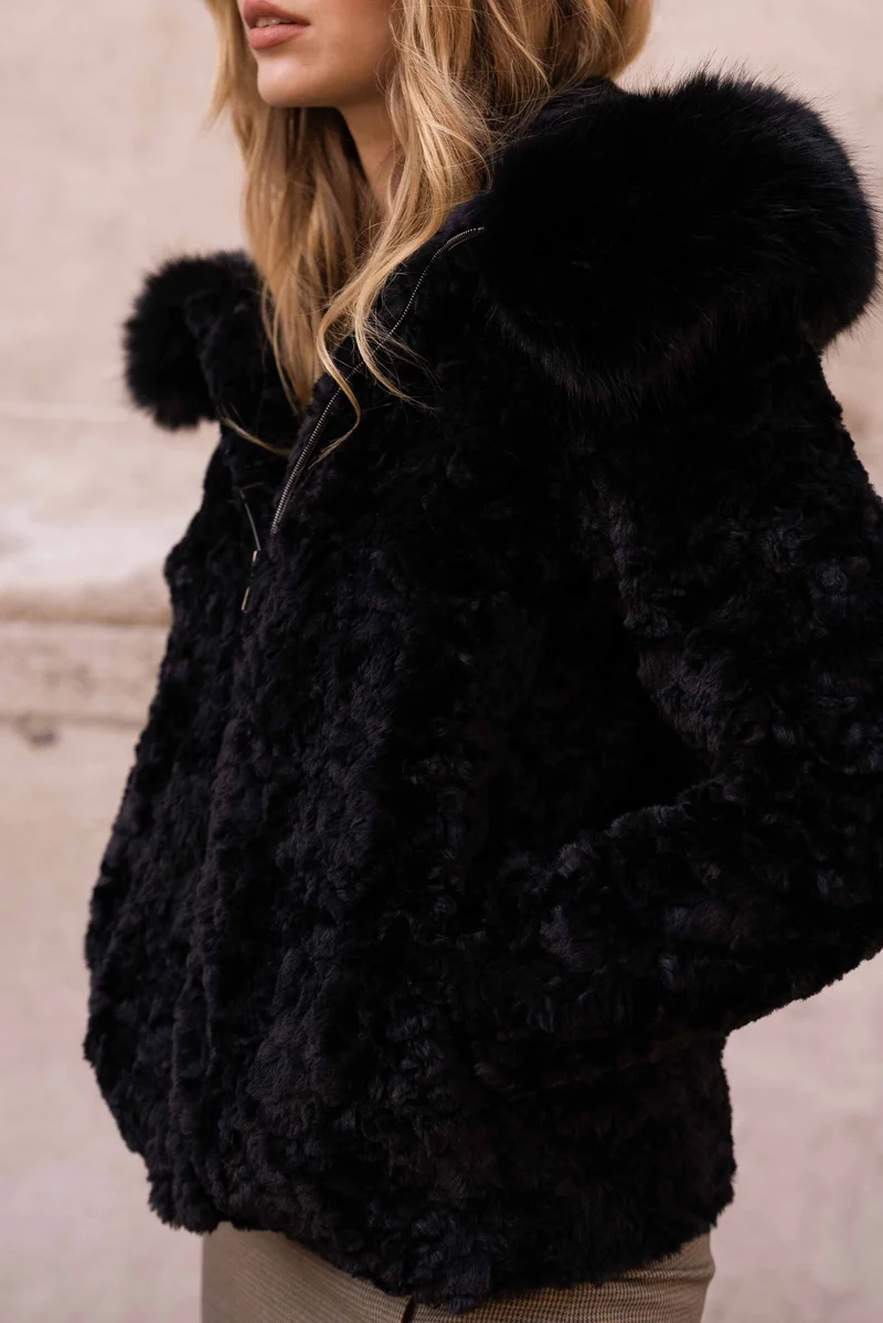 Veste en fausse fourrure
