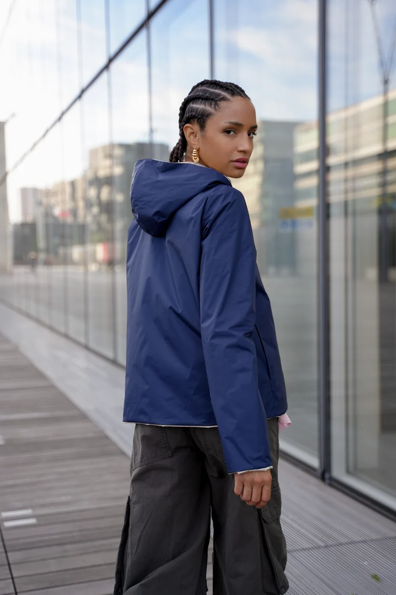 Imperméable réversible court (Zip uni)