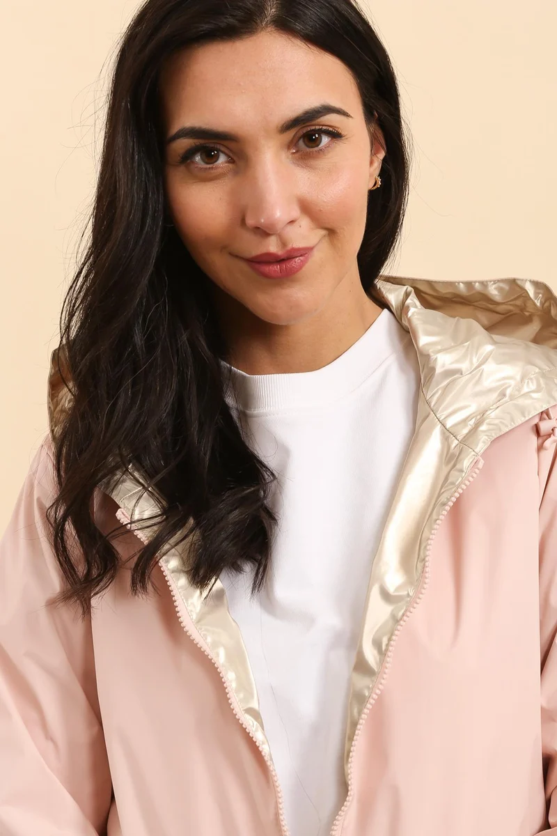 Imperméable réversible court (Zip uni)