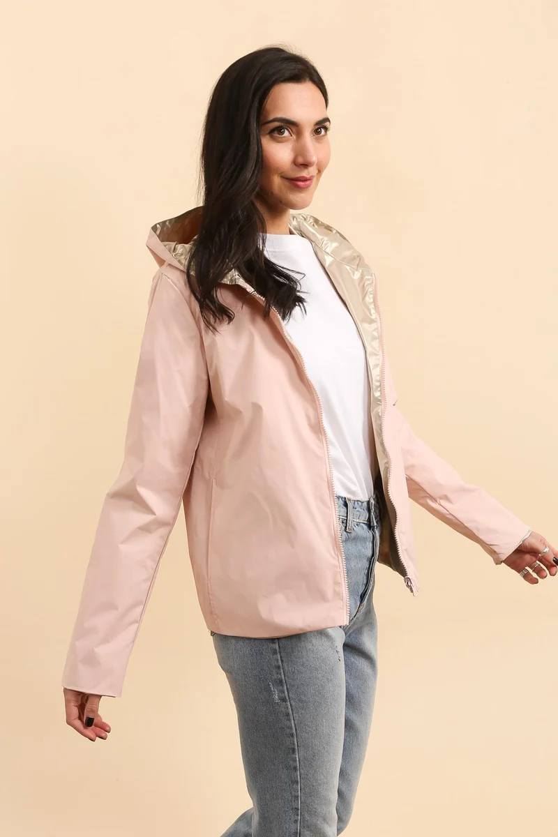 Imperméable réversible court (Zip uni)