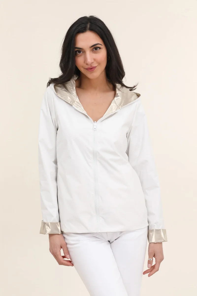 Imperméable réversible court (Zip uni)