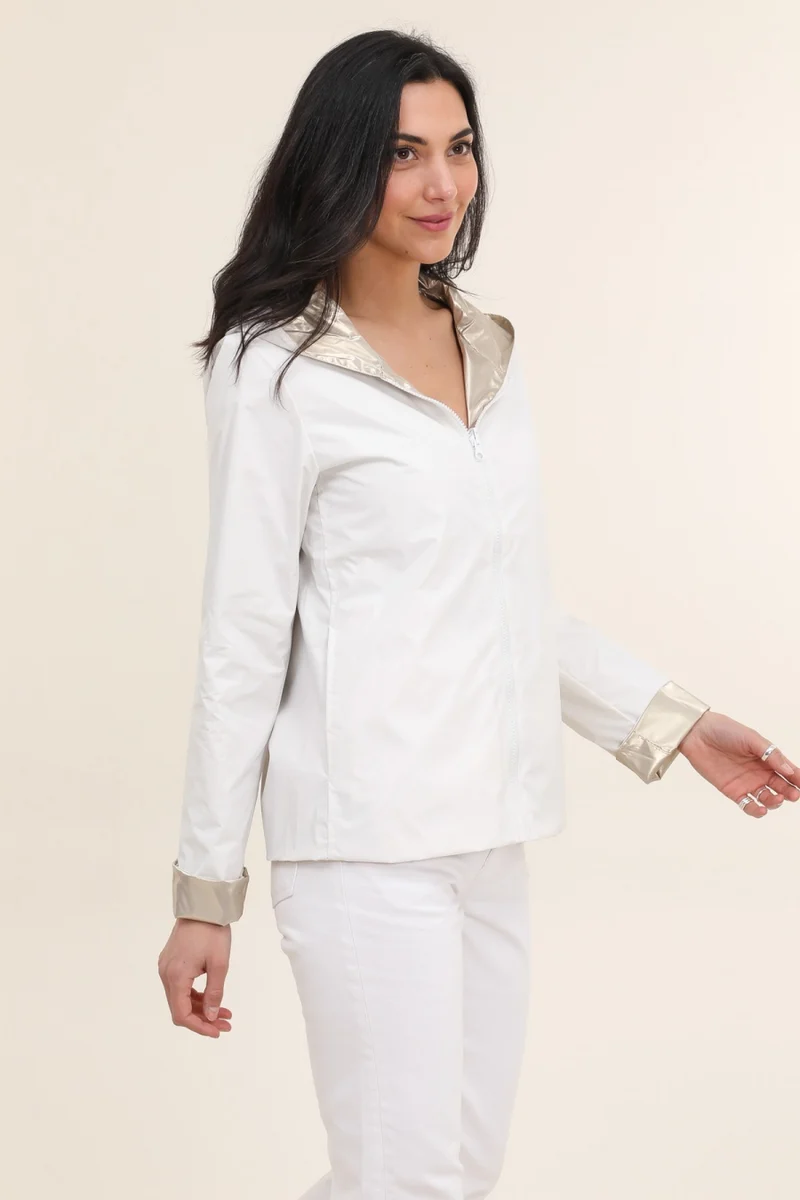 Imperméable réversible court (Zip uni)