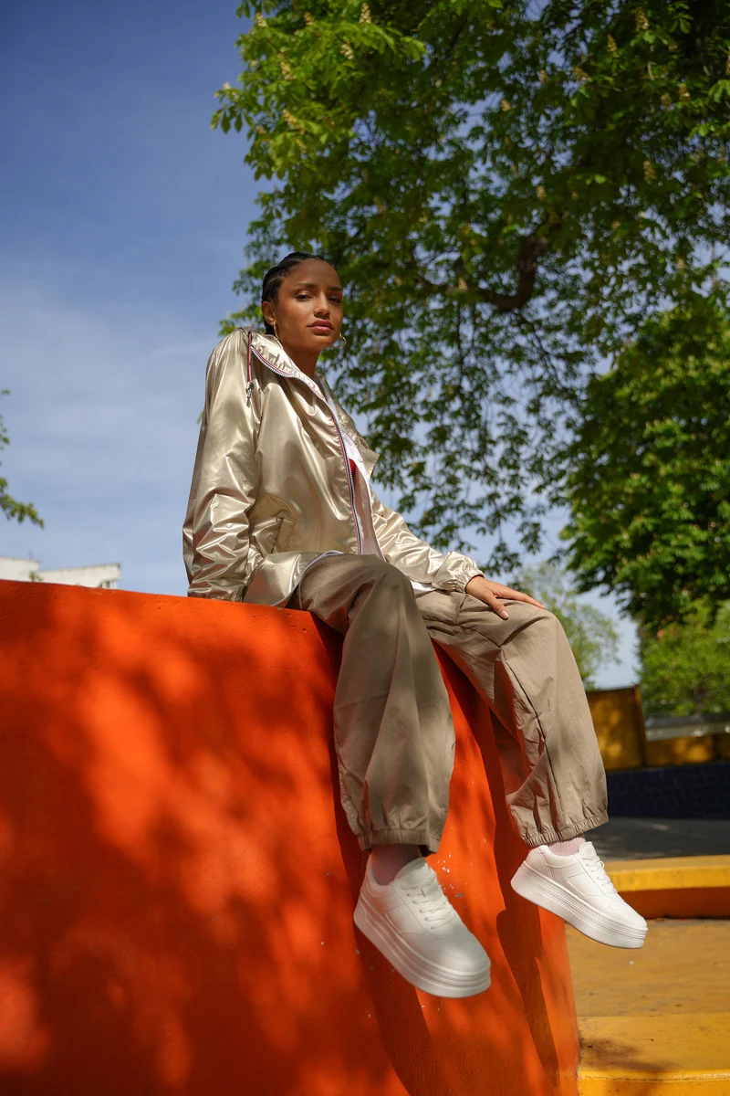 Imperméable long avec cordon
