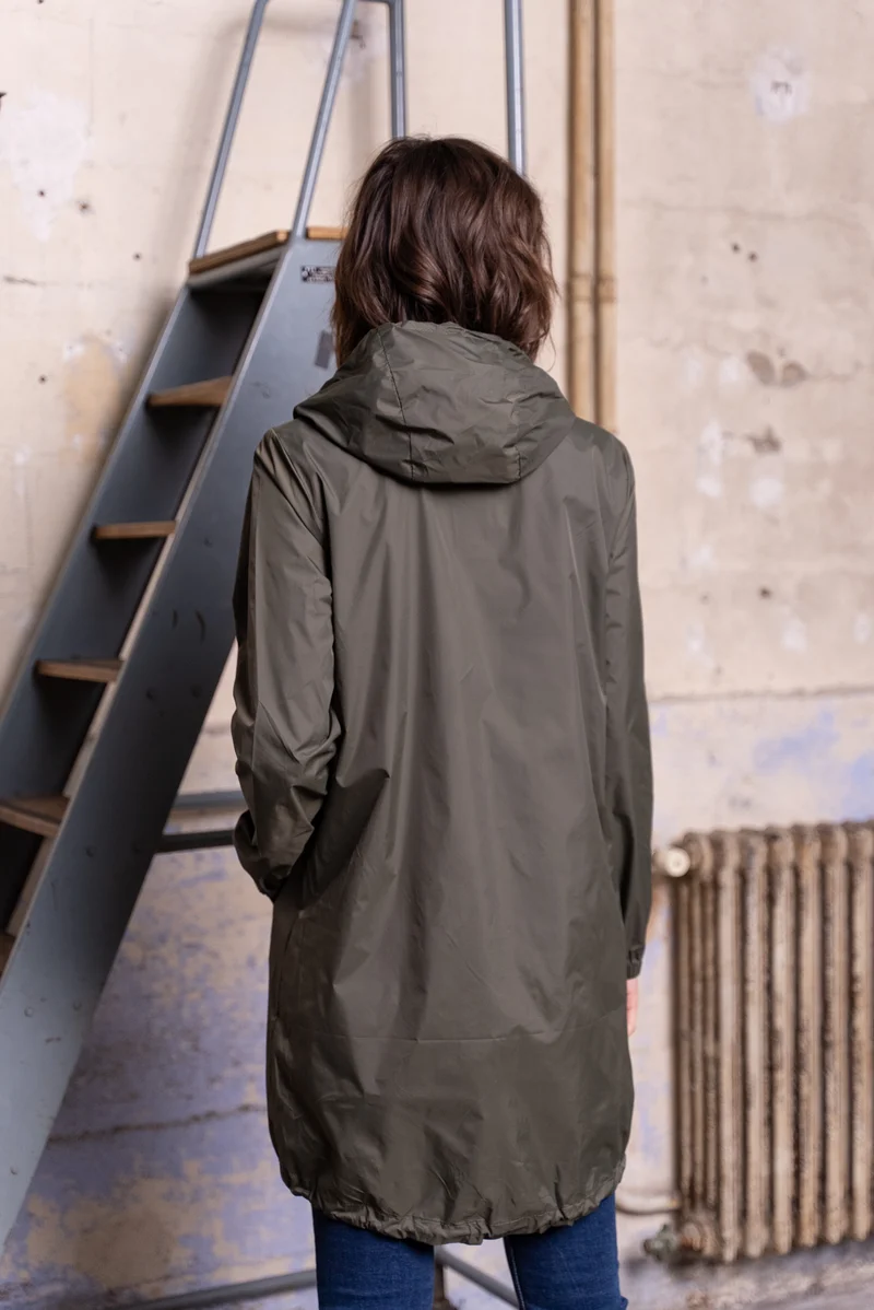 Imperméable long avec cordon