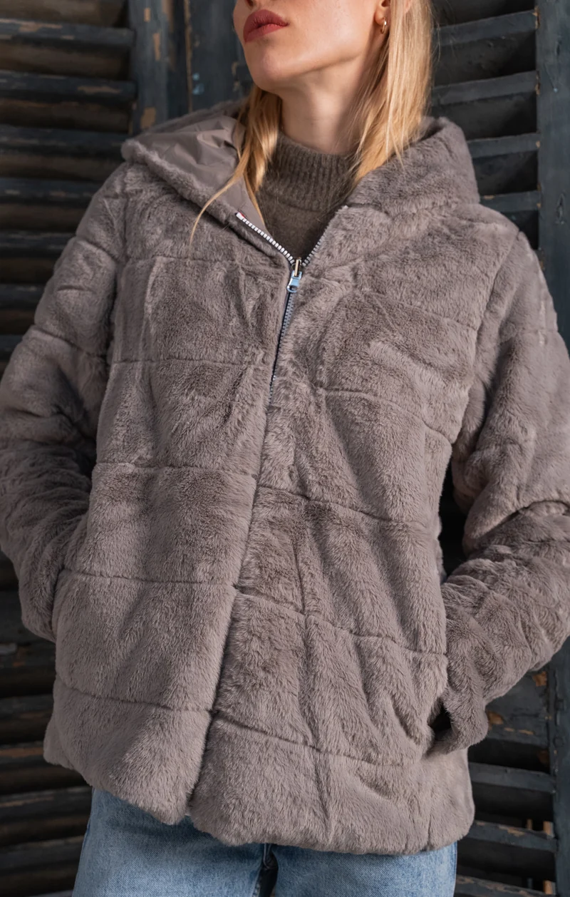 Imperméable fourré réversible court (matelassé)