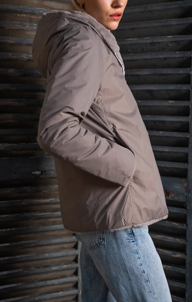 Imperméable fourré réversible court (matelassé)
