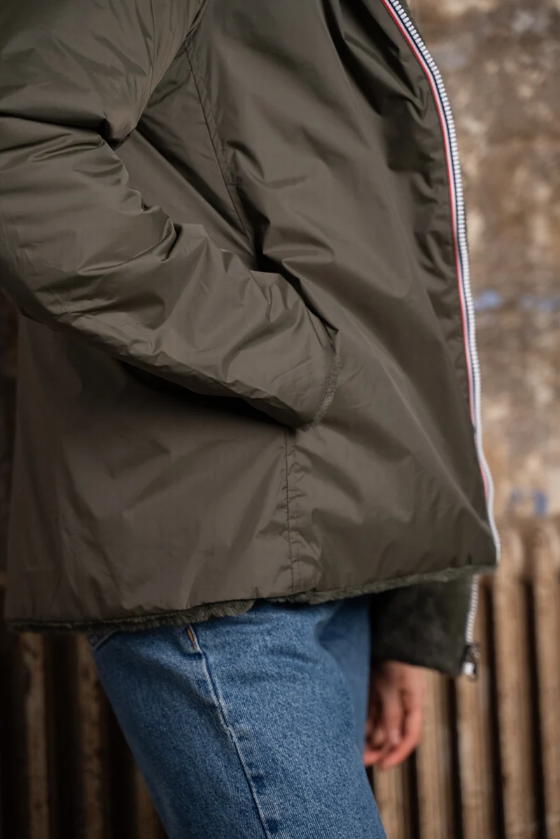 Imperméable fourré réversible court (matelassé)