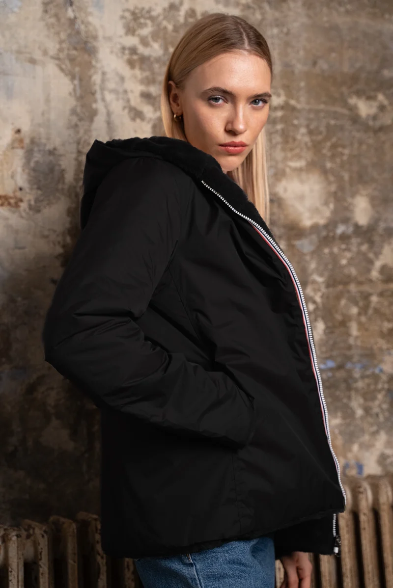 Imperméable fourré réversible court (matelassé)
