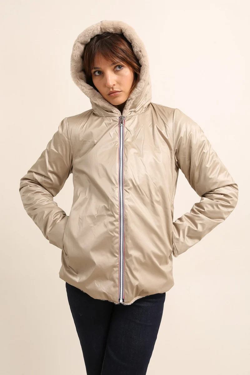 Imperméable fourré réversible court (matelassé)