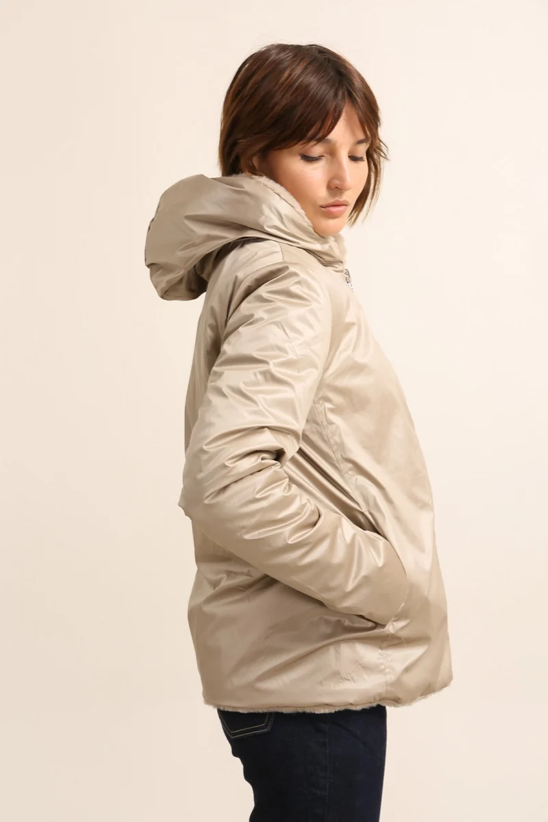 Imperméable fourré réversible court (matelassé)
