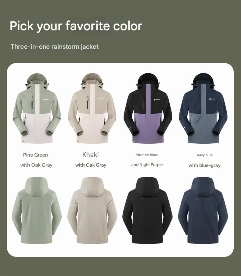 3-in-1 Waterproof Hiking Jacket