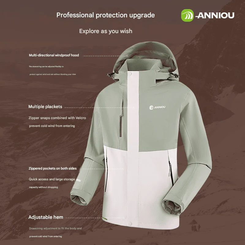 3-in-1 Waterproof Hiking Jacket