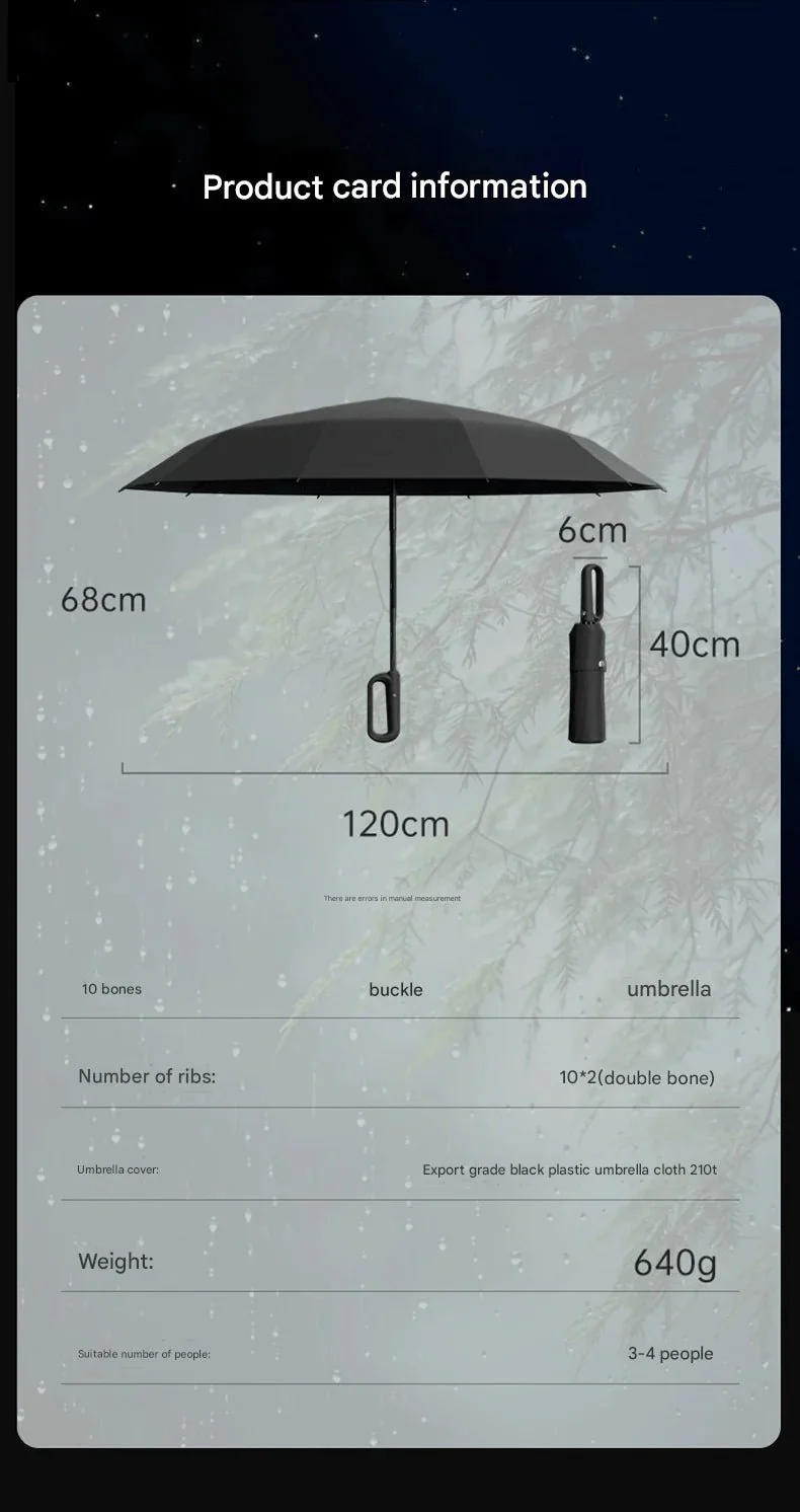 UPF 50+ Storm Proof Umbrella