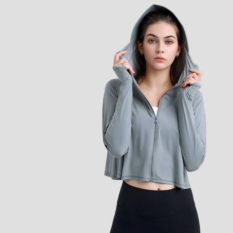 UPF 50+ Hooded Cropped Shirt